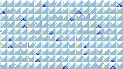 冬の季節の彩り和柄背景イラスト
