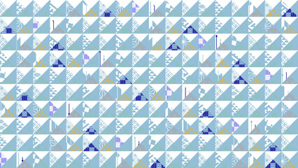 冬の季節の彩り和柄背景イラスト
