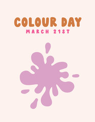 Set of Colour Day Posters with Playful Abstract Wavy Lines

