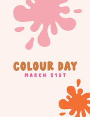 Set of Colour Day Posters with Playful Abstract Wavy Lines


