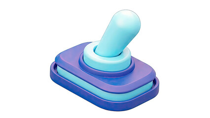 Stylized Blue Joystick with Rounded Lever