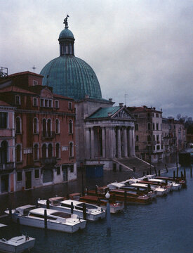 Venice in november in rainy day