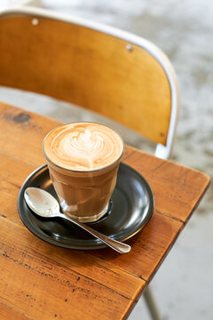 Warm latte coffee