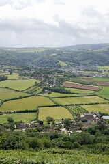 Naklejka premium View from Bossington hill of Allerford and Porlock in Exmoor National Park