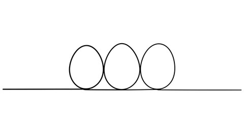 A simple line drawing of three circles side by side on a flat surface