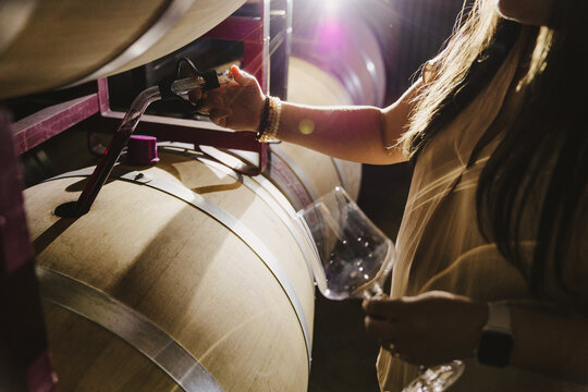 Barrel Tasting with Wine Thief