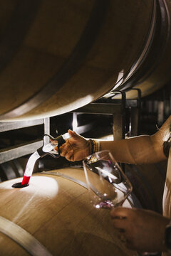 Barrel Tasting with Wine Thief