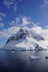 Mountains and Icebergs in Antarctica