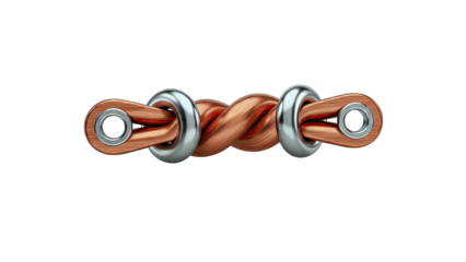 Twisted Copper Wire with Metal Eyelets