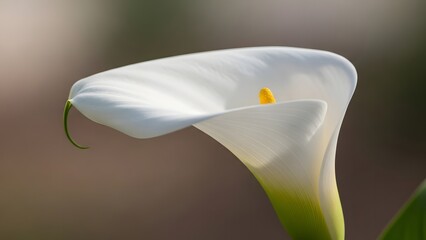 Macro shot of a calla lily curve detail, modern floral minimalism