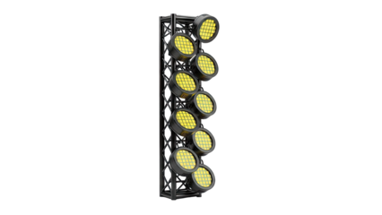 Stage Lighting Truss with Multiple Yellow LED Par Lights