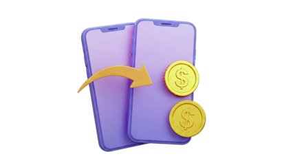 Mobile Money Transfer and Digital Payments Icon