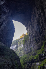 Heavenly Dragon Bridge at Wulong Karst Geological Park, Chongqing.
