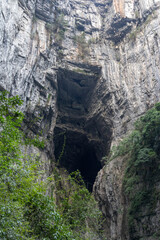 Heilong bridge or Black Dragon Bridge at Wulong Karst Geological Park, Chongqing.
