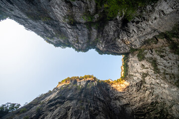 Three Natural Bridges at Wulong National Geological Park in Chongqing, China.