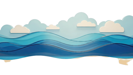 Abstract Ocean Waves and Clouds