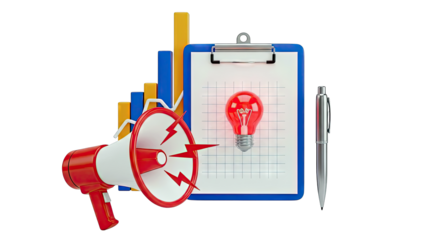 Business Idea and Promotion Concept with Chart