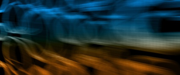 abstract background with blue and orange gradient and motion blur