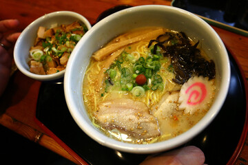 Steaming Hot Bowl of Traditional Japanese Ramen