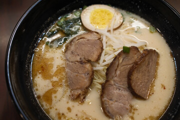 Steaming Hot Bowl of Traditional Japanese Ramen