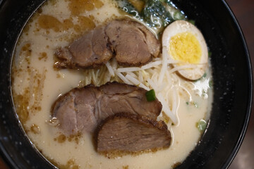 Steaming Hot Bowl of Traditional Japanese Ramen