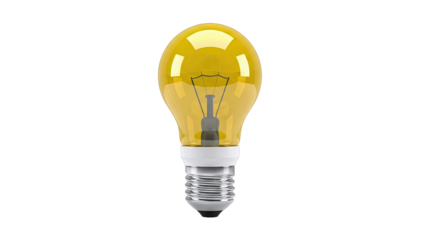 Yellow Incandescent Light Bulb