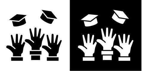 Congratulation  Icon Set White Style Collection