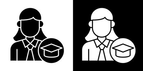 Assistant  Icon Set White Style Collection