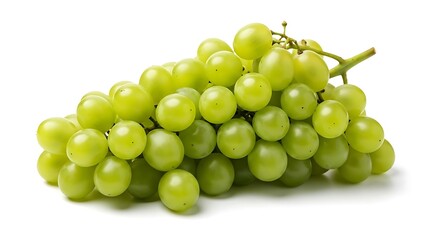 Fresh Green Grapes Bunch Isolated