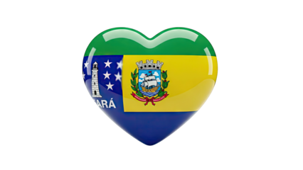Heart-shaped flag of Par?, Brazil