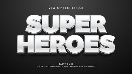 super heroes editable text effect