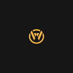 Letter W logo icon flat vector design