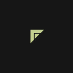 Letter F logo icon flat vector design