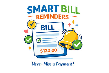 Smart bill reminders: efficient payment alerts with notification symbols