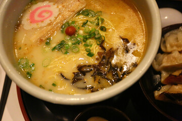 Steaming Hot Bowl of Traditional Japanese Ramen