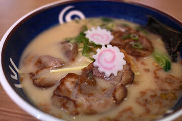 Steaming Hot Bowl of Traditional Japanese Ramen