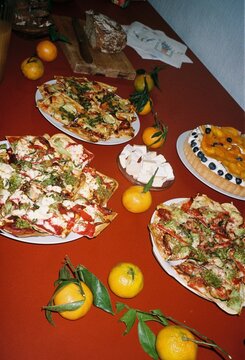 Warm, Authentic Feast of Flatbreads and Fresh Citrus
