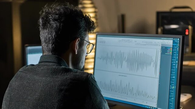 Medium shot of a technician adjusting cooling rate parameters in a digital simulation software for improved metal solidification in foundries.