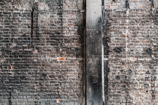 Exposed Brick Wall in Industrial Setting