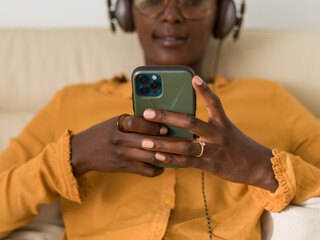 Woman using smartphone