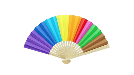 Rainbow Paper Fan