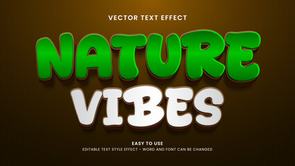 nature vibes editable text effect 3d 