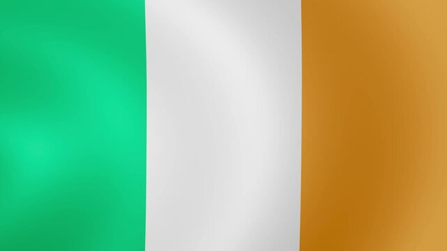 Ireland Waving Flag 4K Loop Animation