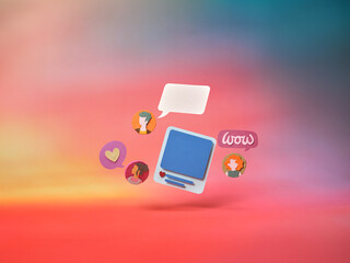 Conceptual paper art showcases an engaging social media post