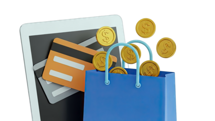 Online Shopping with Credit Card and Coins