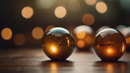 Cinematic HDR soft focus bokeh light orbs for elegant marketing background