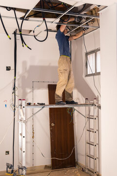 Contractor working at worksite 