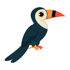 Flat style bird vector illustration for modern design