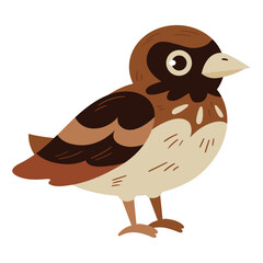 Flat style bird vector illustration for modern design