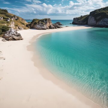Turquoise waters meet white sand at Balandra Beach ,  turquoise water,  desert landscape,  bay of california
